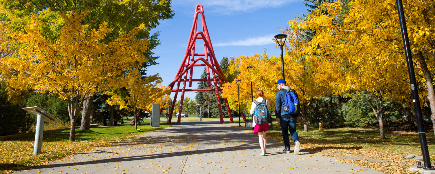 Students walking